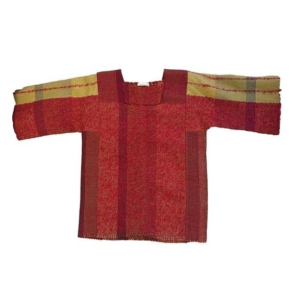 Artisan Crafted Hand Made Woven Sweater, Boho, Artsy, Wool, Edgy, Unique S - Picture 5 of 11